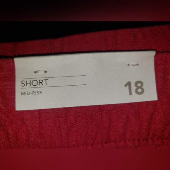 New! Plus Size 18 2X Lane Bryant Pink Linen blend summer shorts - Picture 3 of 4